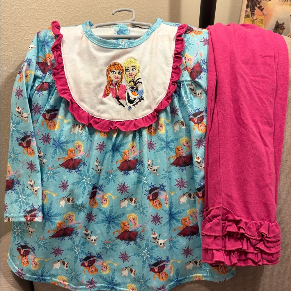Frozen Themed Set with Pink Pants